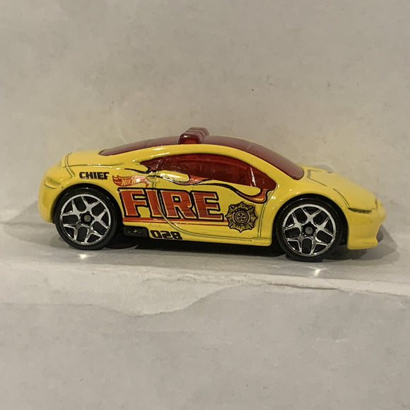 Yellow Fire Chief Mitsubishi Eclipse Concept Car  Hot Wheels Diecast Car BH