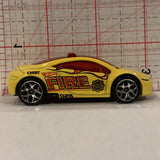 Yellow Fire Chief Mitsubishi Eclipse Concept Car  Hot Wheels Diecast Car BH