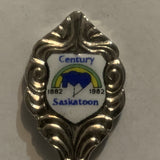 Century Saskatoon 1882 1982 Logo Collectable Souvenir Spoon EC