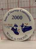 2000 Sons of Norway Convention Walk a Thons Button Pinback