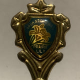 Saskatchewan Prairie Liy Flower Collectable Souvenir Spoon EC