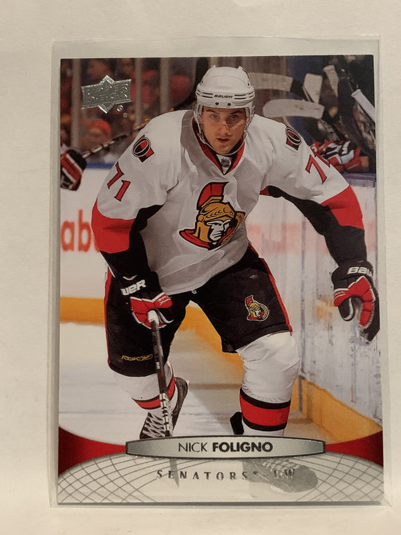 #69 Nick Foligno Ottawa Senators 2011-12 Upper Deck Series One Hockey Card