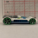 White Retro Active ©2010 Hot Wheels Diecast Car BH