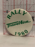 Travelaire Rally 1980 Button Pinback