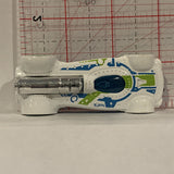 White Retro Active ©2010 Hot Wheels Diecast Car BH