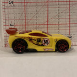 Yellow Power Rage Hot Wheels Diecast Car BJ