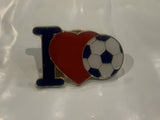 I Love Soccer Lapel Hat Pin