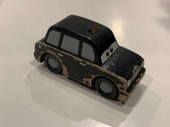 Black Wooden London Cab Disney Pixar CARS Toy Car Vehicle