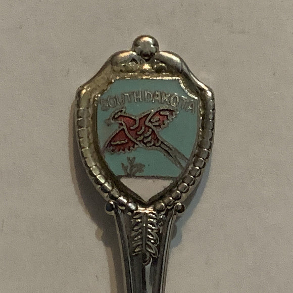 South Dakota Pheasnt Land of Infinite Variety Collectable Souvenir Spoon BV