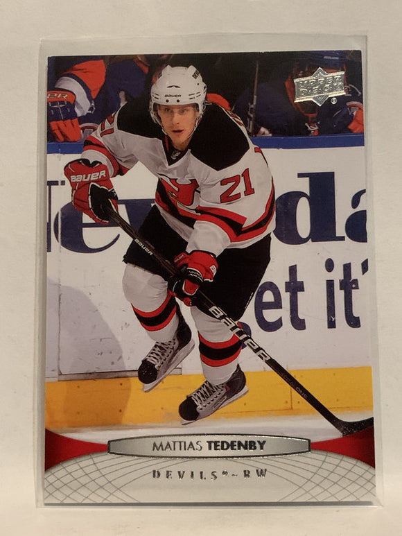 #90 Mattias Tedenby New Jersey Devils 2011-12 Upper Deck Series One Hockey Card