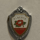 Jasper Alberta Wild Rose Collectable Souvenir Spoon EC