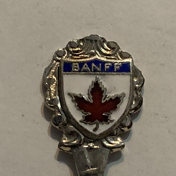 Banff Maple Leaf Canada Collectable Souvenir Spoon BW