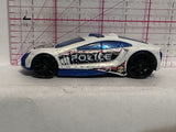 White Police T9685 2010 Hot Wheels Diecast Car