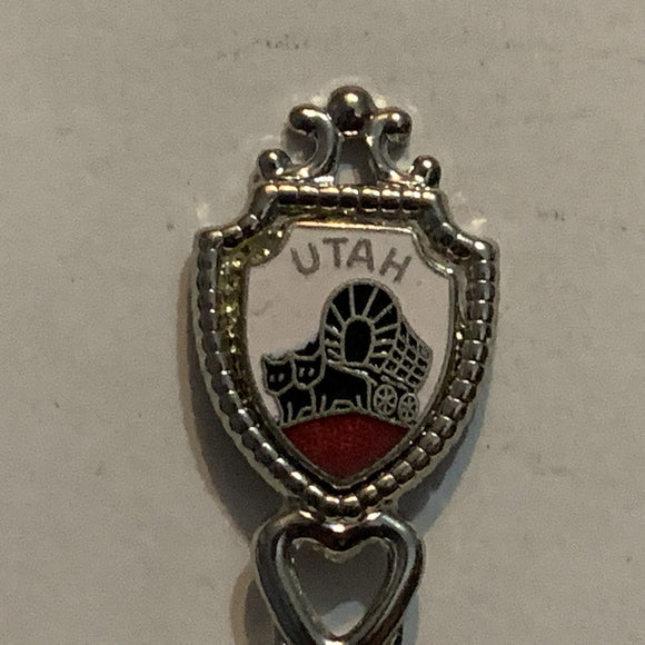 Utah Wagon Train Collectable Souvenir Spoon BW