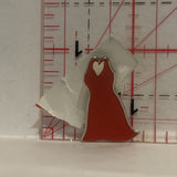 Red Dress Lapel Hat Pin