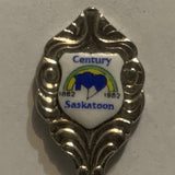 Century Saskatoon 1882 1982 Logo Collectable Souvenir Spoon ED