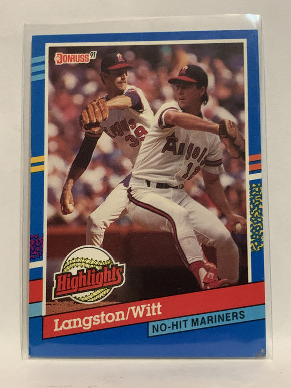 #BC-1 Langston and Witt Los Angeles Angels 1991 Donruss Baseball Card