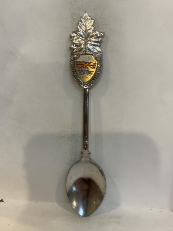British Columbia Crest Emblem Maple Leaf Souvenir Spoon
