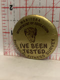 Manitoba Department of Education Physical Fitness Survey Button Pinback