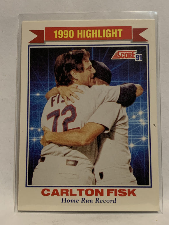 #421 Carlton Fisk Chicago Cubs 1991 Score Baseball Card