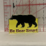 Be Bear Smart Lapel Hat Pin