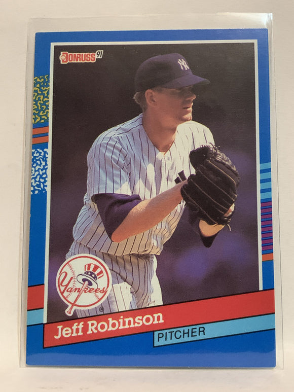 #291 Jeff Robinson New York Yankees 1991 Donruss Baseball Card