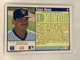 #43 Chris Bosio Milwaukee Brewers 1991 Score Baseball Card