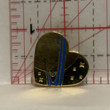 Planet on a Heart Lapel Hat Pin