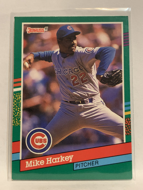 #447 Mike Harkey Chicago Cubs 1991 Donruss Baseball Card