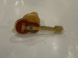 Red Guitar  Lapel Hat Pin