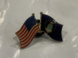 USA US Navy Friendship Flags Lapel Hat Pin