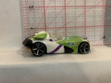 Green White Buzz Lightyear Disney Pixar CARS Hot Wheels Loose Diecast Car 1/64 IC