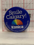 Smile Calgary Konica Colour film of the Calgary Stampede Button Pinback