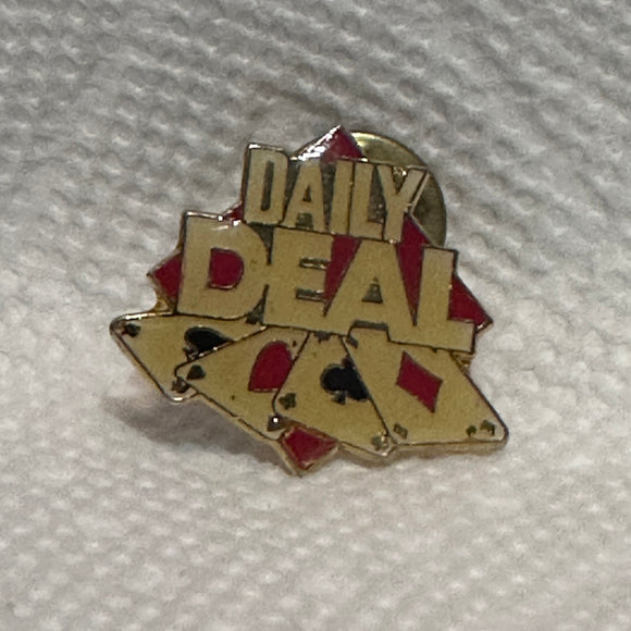 Daily Deal Playing Cards  Lapel Pin