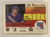 #123 Darren Turcotte New York Rangers 1990-91 Premier O-Pee-Chee Hockey Card