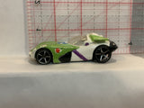 Green White Buzz Lightyear Disney Pixar CARS Hot Wheels Loose Diecast Car 1/64 IC