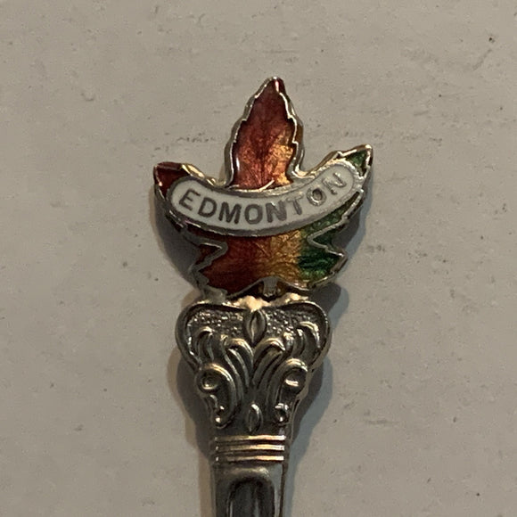 Edmonton Alberta Maple Leaf Collectable Souvenir Spoon BX