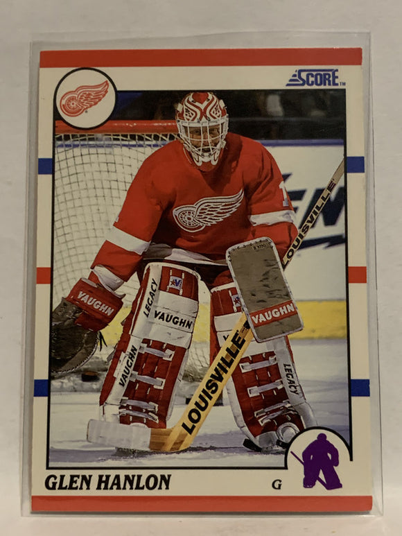 #228 Glen Hanlon Detroit Red Wings 1990-91 Score Hockey Card