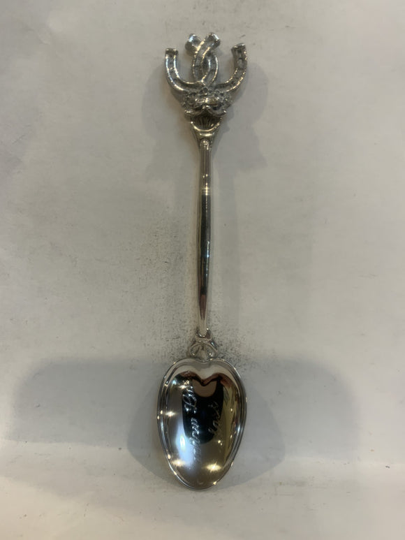 Meadow Lake Sask Saskatchewan Horse Shoes Souvenir Spoon