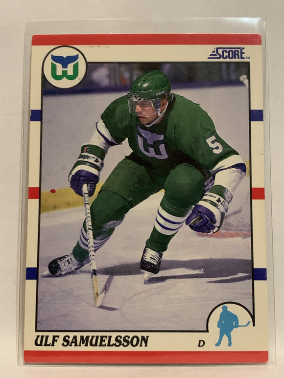 #152 Ulf Samuelsson Hartford Whalers 1990-91 Score Hockey Card
