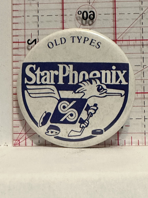 Old Types Star Pheonix Button Pinback