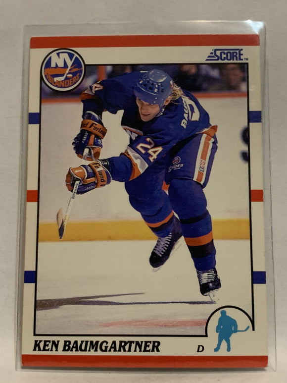 #265 Ken Baumgartner New Islanders 1990-91 Score Hockey Card