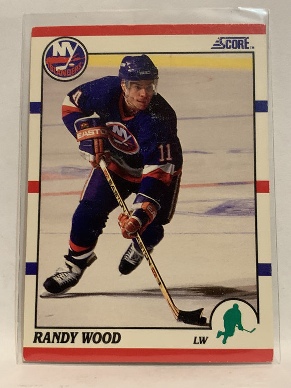 #119 Randy Wood New York Islanders 1990-91 Score Hockey Card