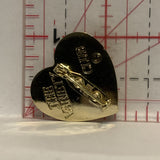 Handprint on a Heart Lapel Hat Pin