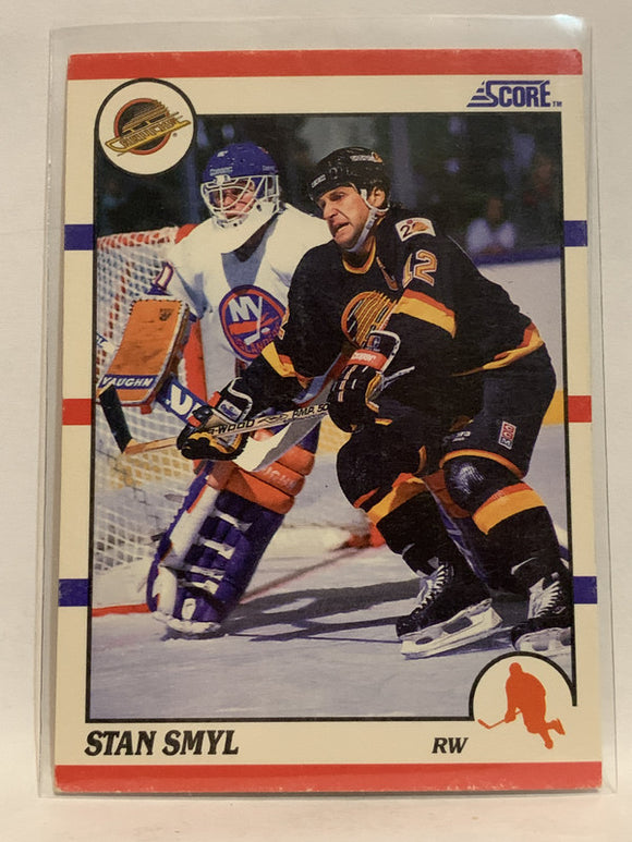 #374 Stan Smyl Vancouver Canucks 1990-91 Score Hockey Card