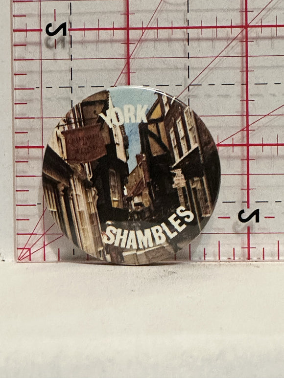 York Shambles Button Pinback