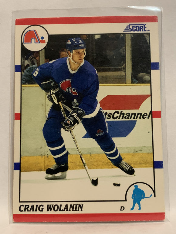 #167 Craig Wolanin Quebec Nordiques 1990-91 Score Hockey Card