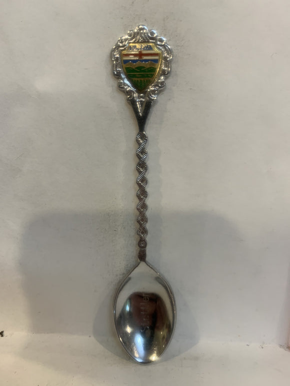Stettler Alberta Crest Emblem Souvenir Spoon