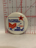 Old timers Tournament 1983 Nu Central Button Pinback