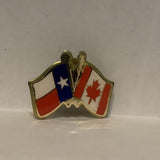 Texas Canada Friendship Flags Lapel Hat Pin